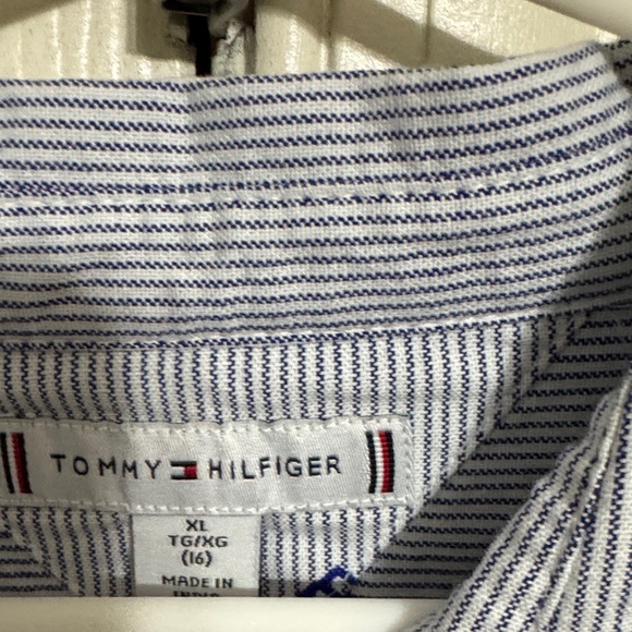Tommy Hilfiger Striped Blue Shirt - Picture 2 of 3
